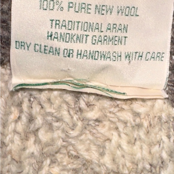 Vintage Blarney Woolen Mills Chunky Wool Patchwork Cardigan Sweater Size: XL - Picture 9 of 13